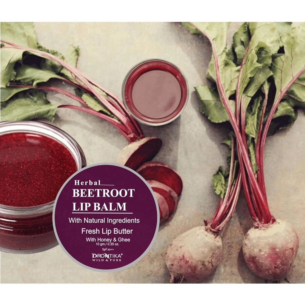 Unisex Herbal Dark And Chapped Lips Beetroot & Rose Lip Balm Pack Of 2 (10gm)