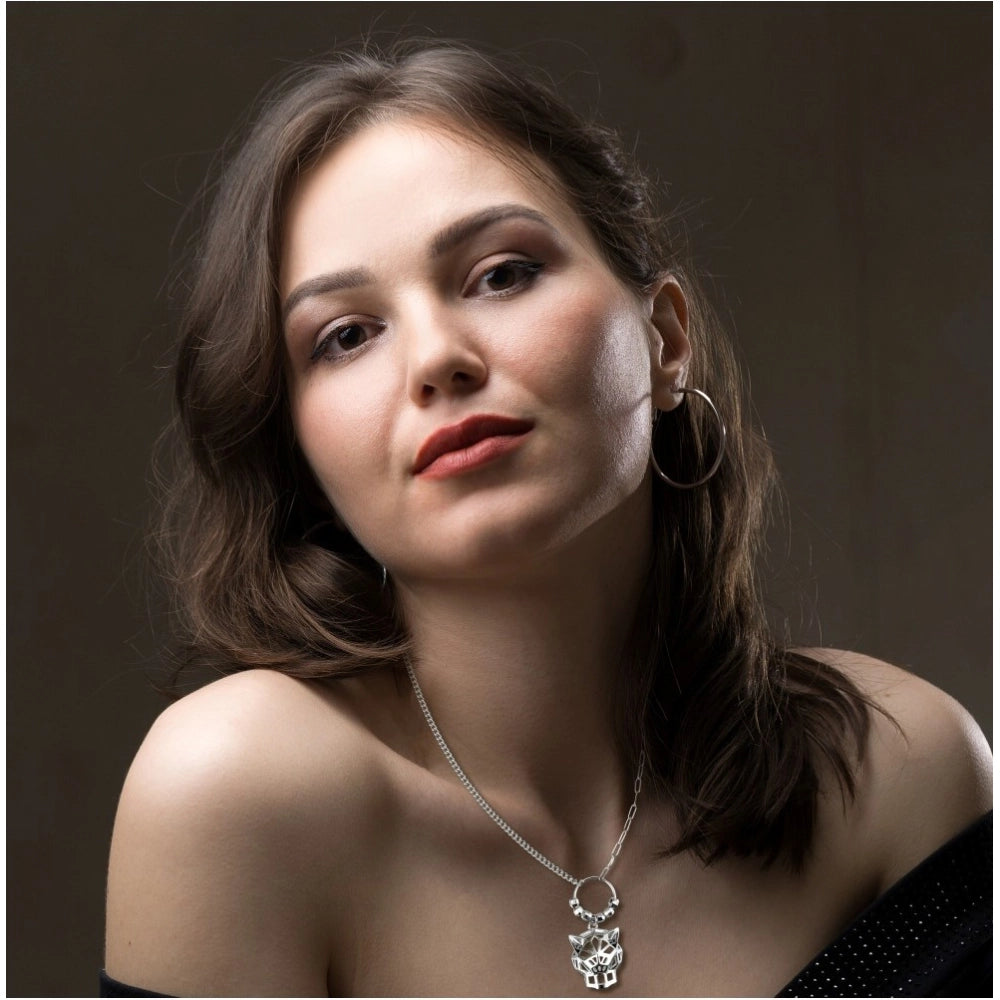 Women's Stainless Steel Imported Gen-z Pendent Chain (Silver Plated)