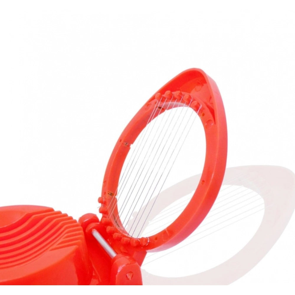 Pack of 4_Plastic Egg Slicer €“ Stainless Steel Wire Egg Cutter for Even Slices (Color: Assorted )