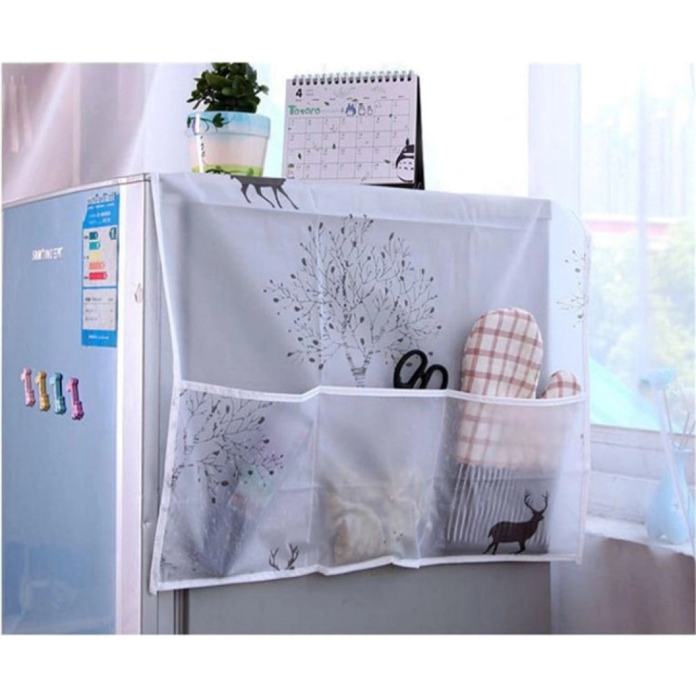 Refrigerator & Microwave Oven Cover €“ Dustproof, Waterproof, and Heat-Resistant Protective Organizer (Color: Assorted )