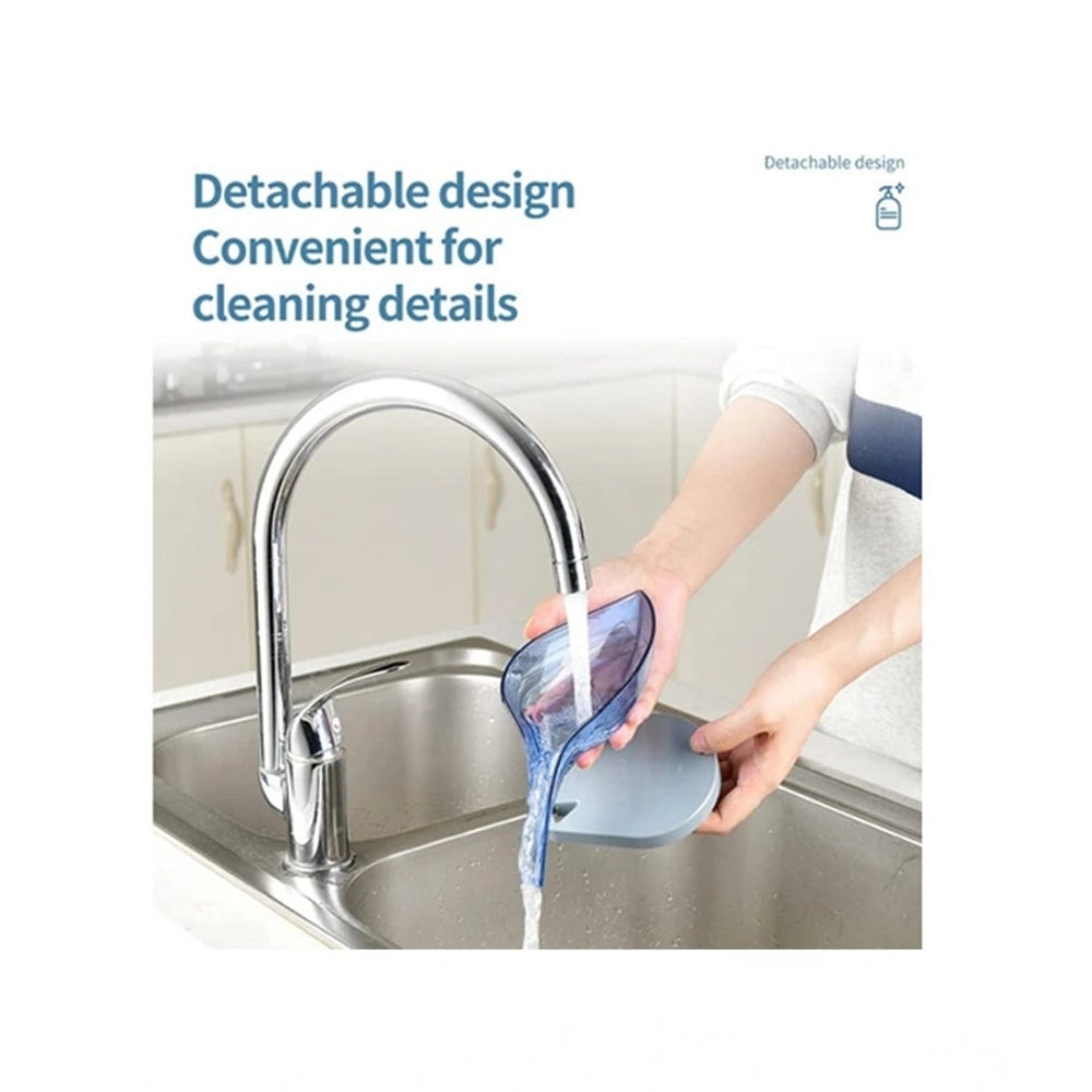 Pack Of 2_Leaf-Shaped Soap Holder €“ Stylish Bathroom Soap Dish (Color: Assorted )