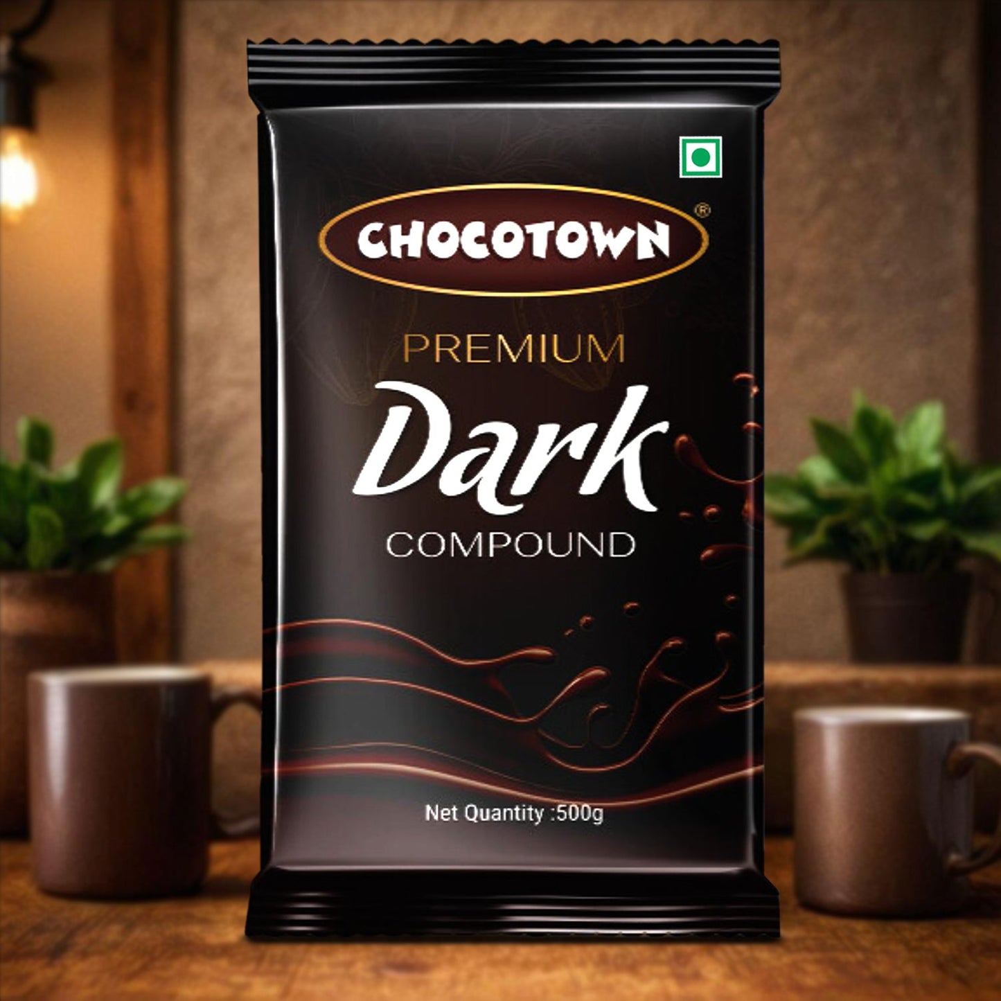 Dark Compound 500gm Chocotown Dark Choco Slab