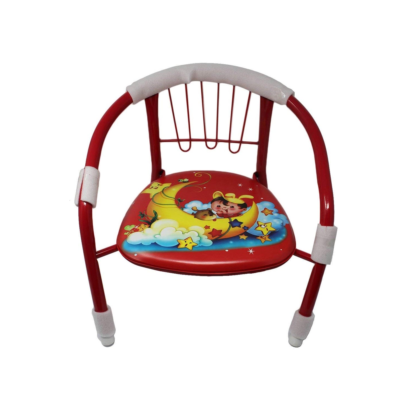 1257 Multicolor Cartoon Design Baby Chair With Metal Backrest Frame Sound Seated Soft Cushion For Kids Toddlers (Moq - 4 Pcs)