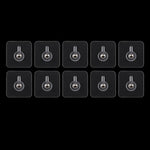 Set of 10 strong adhesive plastic wall hooks for versatile home organization