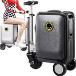 Close-up of the removable battery feature on the  smart travel bag, highlighting convenience.