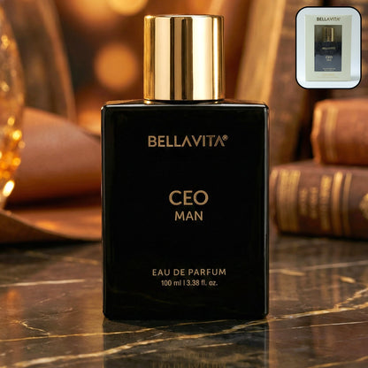 Men's Eau De Parfum in a stylish black bottle with gold cap
