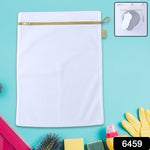 Durable white mesh laundry bag with a rust-free zipper.