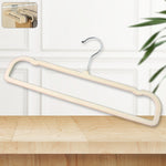 Premium velvet non-slip cloth hanger with metal hook for durable garment holding