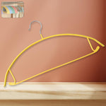 Heavy duty clothes hanger with a sturdy metal hook and non-slip finish