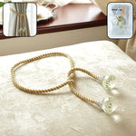 Luxury curtain tassel tieback with twisted rope and crystal ends