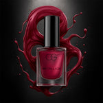 Bottle of Scarlet Red Metallica Nail Polish with high-shine metallic finish