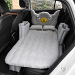 Inflated car sleeping bed air mattress in vehicle