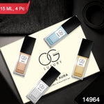 Compact 15 ML Eau De Parfum bottles of Smokey and Woody scents from the luxury gift set