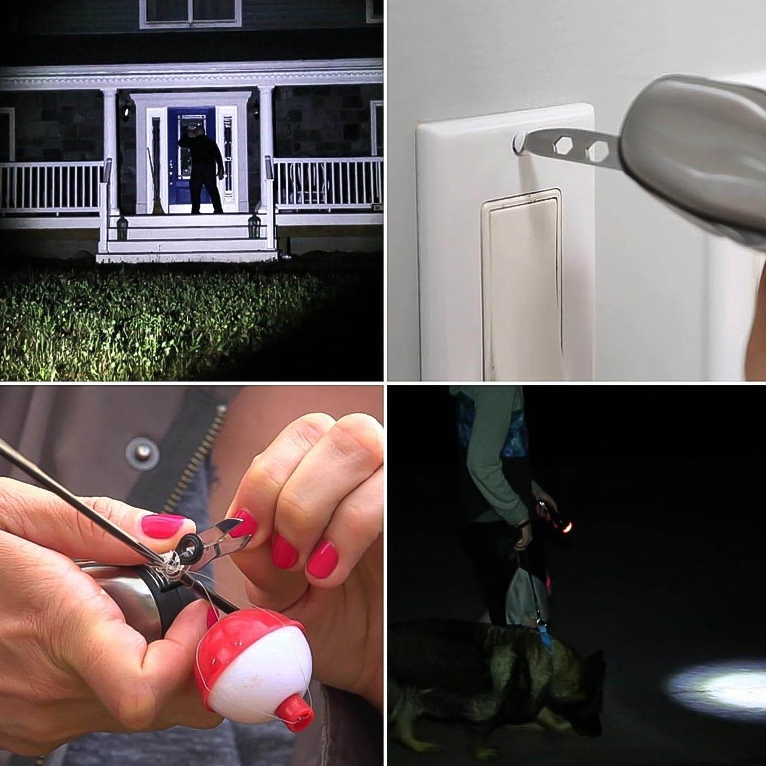 Ergonomic multi-tool LED flashlight, perfect for emergency situations.
