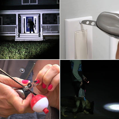 Ergonomic multi-tool LED flashlight, perfect for emergency situations.