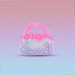 Portable pop it fidget toy purse with handle for easy carrying