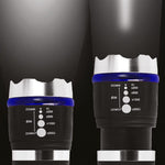 Zoomable LED beam of the BoltForce emergency flashlight in action.