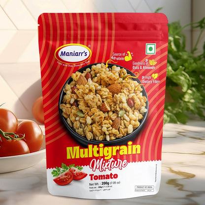 Another view of the delicious Tomato Roasted Multigrain Mixture in a bowl, ready to be enjoyed.