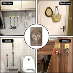 Utility transparent adhesive hook for kitchen and bathroom