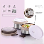 Compact insulated lunch box ideal for travel and outdoor meals