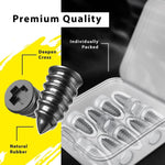 Illustrates the easy DIY tire repair process with a rubber nail.