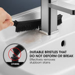 Lightweight cleaning brush set ideal for bathroom, kitchen, and balcony corners