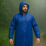 Durable waterproof raincoat for men suitable for hiking and commuting