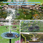 Solar-powered floating pump kit showcasing eco-friendly garden water feature