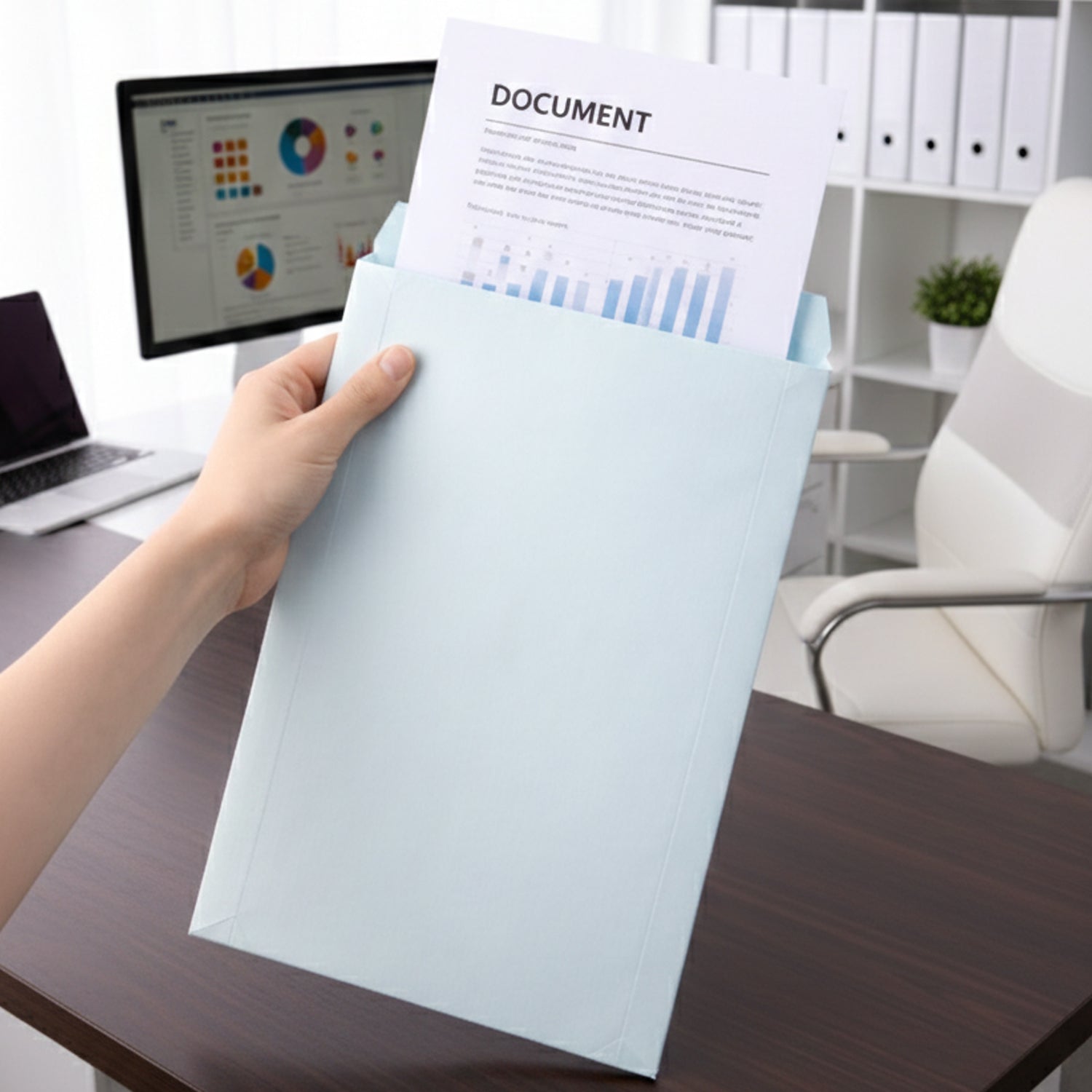 Sturdy card envelope for secure mailing and document protection