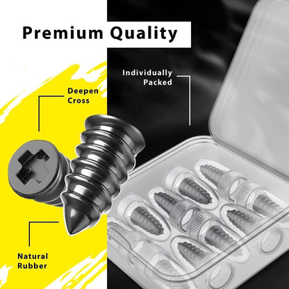 Detailed view of the design and material of a tire puncture repair nail