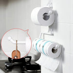 Wall mounted tissue paper holder for kitchen and cleaning cloths