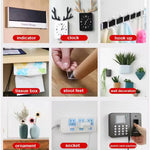 Double sided foam tape applied in office and home organization setups