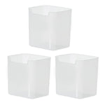 The 3 Pcs Clear Plastic Drawer Organizer set displayed empty.