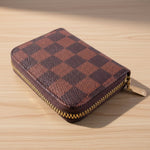 Zipper pouch style card wallet for safe card storage