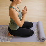 Eco-friendly cushioned non-slip yoga mat with mandala print