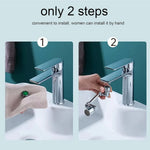 Faucet attachment with rotatable and splash-proof design in chrome finish