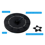 Compact floating solar fountain pump enhancing garden water feature