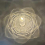 Crystal rose LED candle with a clear acrylic finish, perfect for gifting and home decoration.