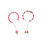 Traditional charm detail on a multicolor beaded bracelet for gifting