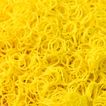 Elastic rubber bands laid out on surface showcasing durability
