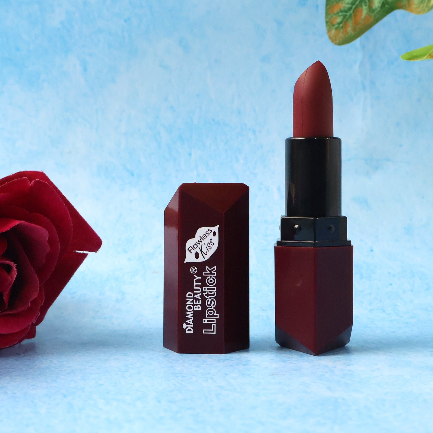 Diamond Beauty highly pigmented matte lipstick with smooth application