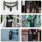 Portable fingerprint padlock with a clear view of the sensor.