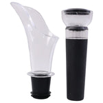 Wine stopper combo creating tight seal on wine bottle