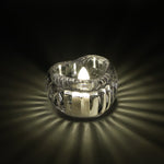 6-piece set of LED crystal flameless tealight candles glowing warmly