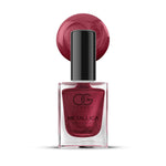 Matte finish contrast shown with Scarlet Red Metallica Nail Polish