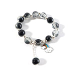 Fashion bracelet with playful cloud and rainbow charm for daily wear
