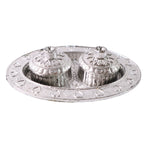 Puja return gift oval thali for festivals