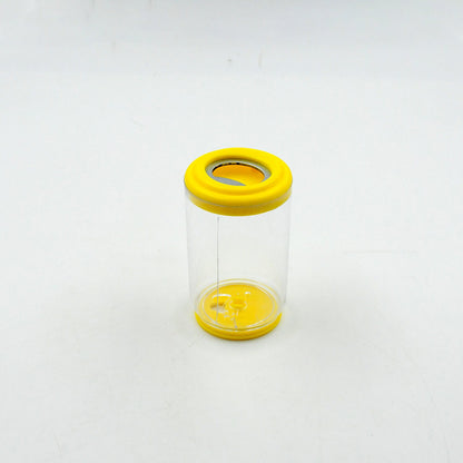 A practical salt dispenser bottle showing its easy-refill wide mouth and transparent glass body.