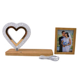 Cozy heart LED photo frame night lamp for romantic décor