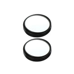 Pair of universal car blind spot convex mirrors with adhesive backing